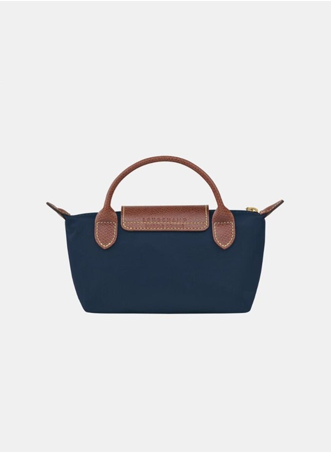 Longchamp Women's classic fashion versatile mini makeup bag handbag shoulder bag handheld small bag navy blue  - Image 4