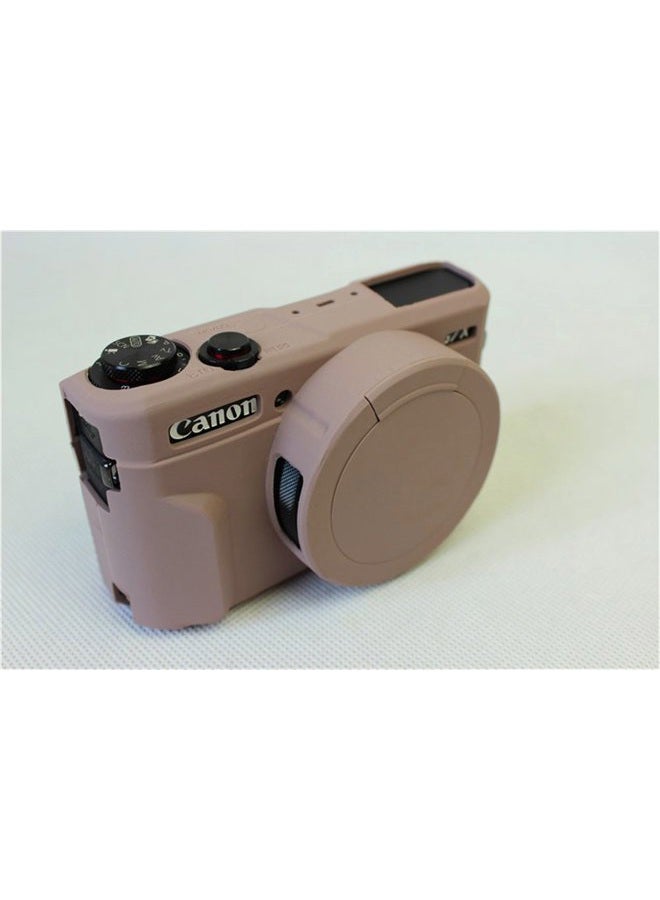 BolinUS G7 X Mark II Case, Fullbody Ultra-Thin Lightweight Rubber Soft Silicone Case Bag Cover for Canon PowerShot G7 X Mark II -Khaki - Image 2