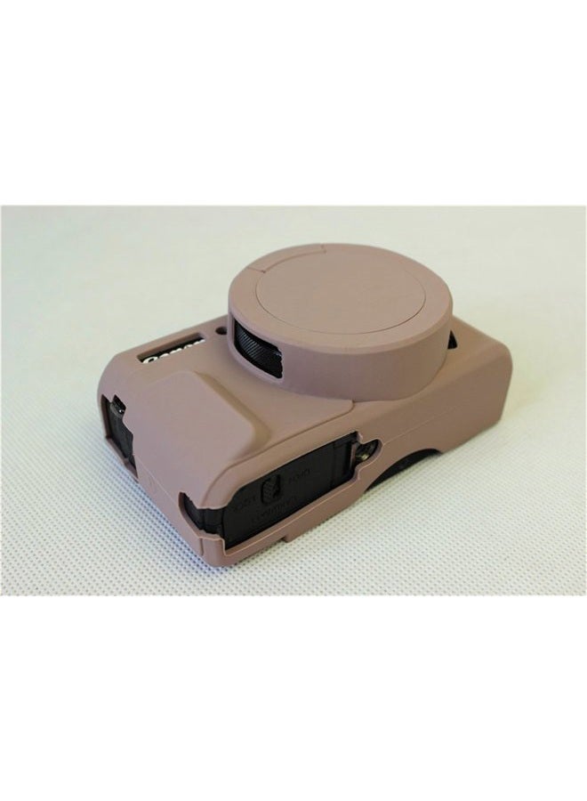 BolinUS G7 X Mark II Case, Fullbody Ultra-Thin Lightweight Rubber Soft Silicone Case Bag Cover for Canon PowerShot G7 X Mark II -Khaki - Image 4