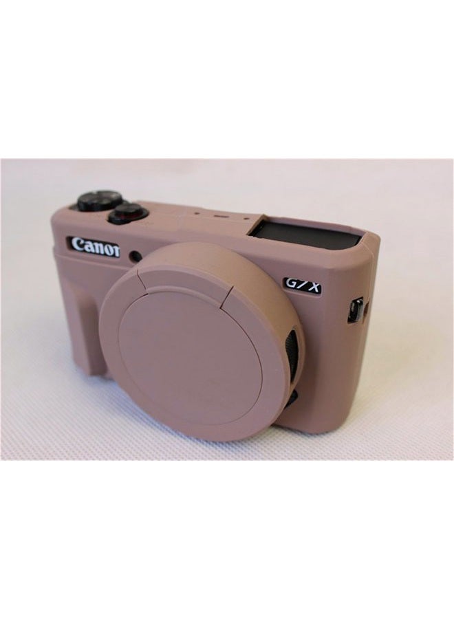 BolinUS G7 X Mark II Case, Fullbody Ultra-Thin Lightweight Rubber Soft Silicone Case Bag Cover for Canon PowerShot G7 X Mark II -Khaki - Image 3