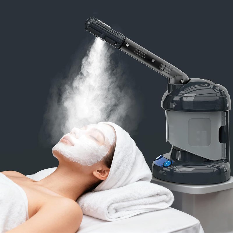 Kingsteam Facial Steamer - Nano Ionic Facial Steamer for Deep Cleaning, Portable Ozone Face Steamer with Extendable 360° Rotating Arm, Humidifier for Personal Care Use at Home or Salon - Image 1