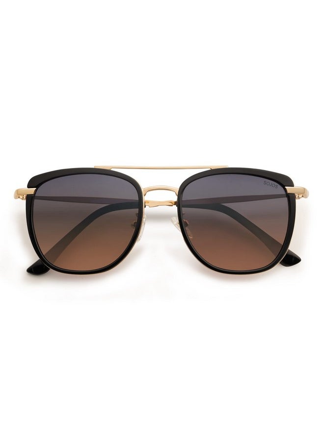 Sojos Retro Aviator Square Polarized Sunglasses For Women Menvintage Women'S Sun Glasses Shades Uv400 Sj2180 With Black Brown Grading Grey  - Image 1