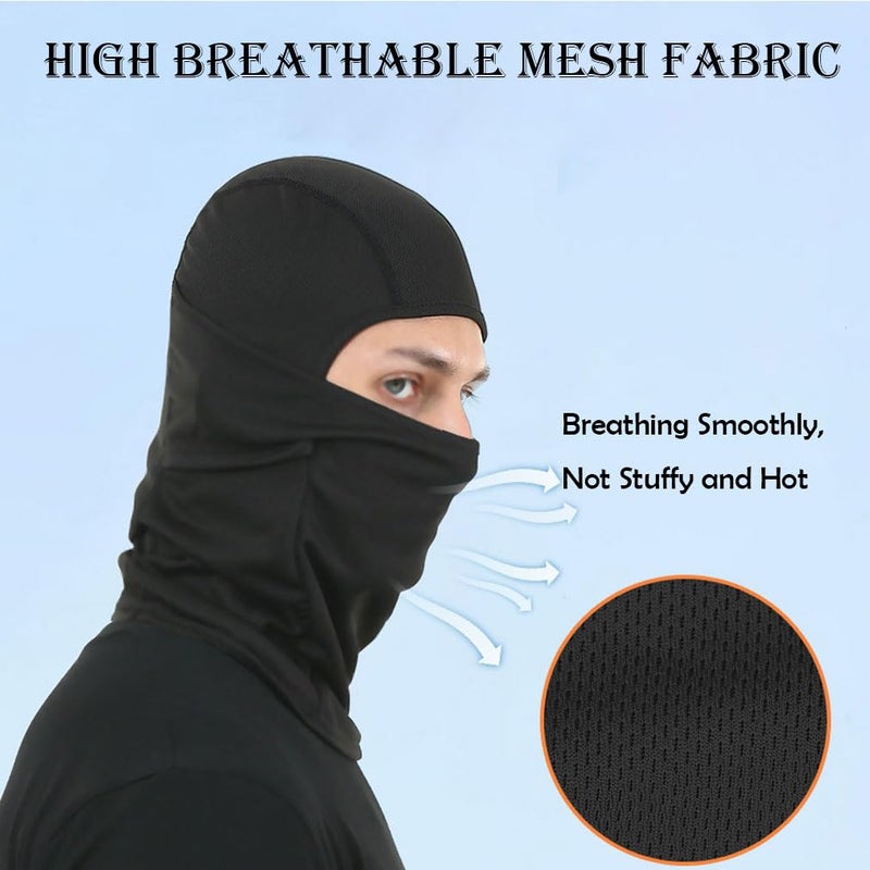 AILONSHAWN Black Ski Mask Balaclava Shiesty Mask Men Women Winter Face Mask 3 Pack Adult Motorcycle Helmet Full Face Cover Football Snowboard - Image 3