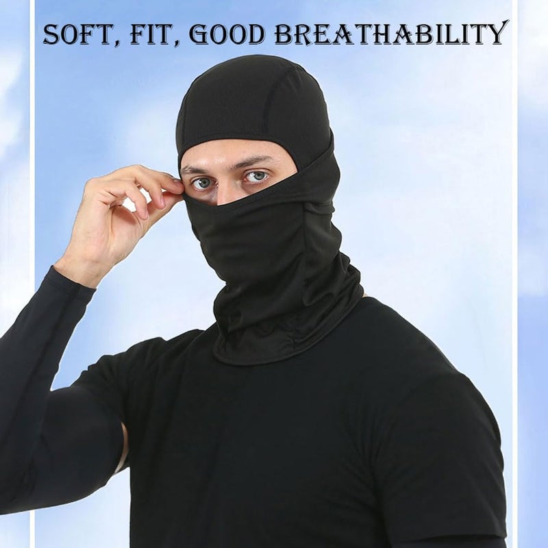 AILONSHAWN Black Ski Mask Balaclava Shiesty Mask Men Women Winter Face Mask 3 Pack Adult Motorcycle Helmet Full Face Cover Football Snowboard - Image 5