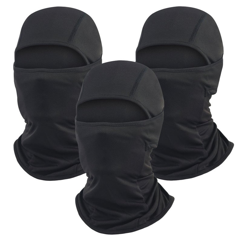 AILONSHAWN Black Ski Mask Balaclava Shiesty Mask Men Women Winter Face Mask 3 Pack Adult Motorcycle Helmet Full Face Cover Football Snowboard - Image 1