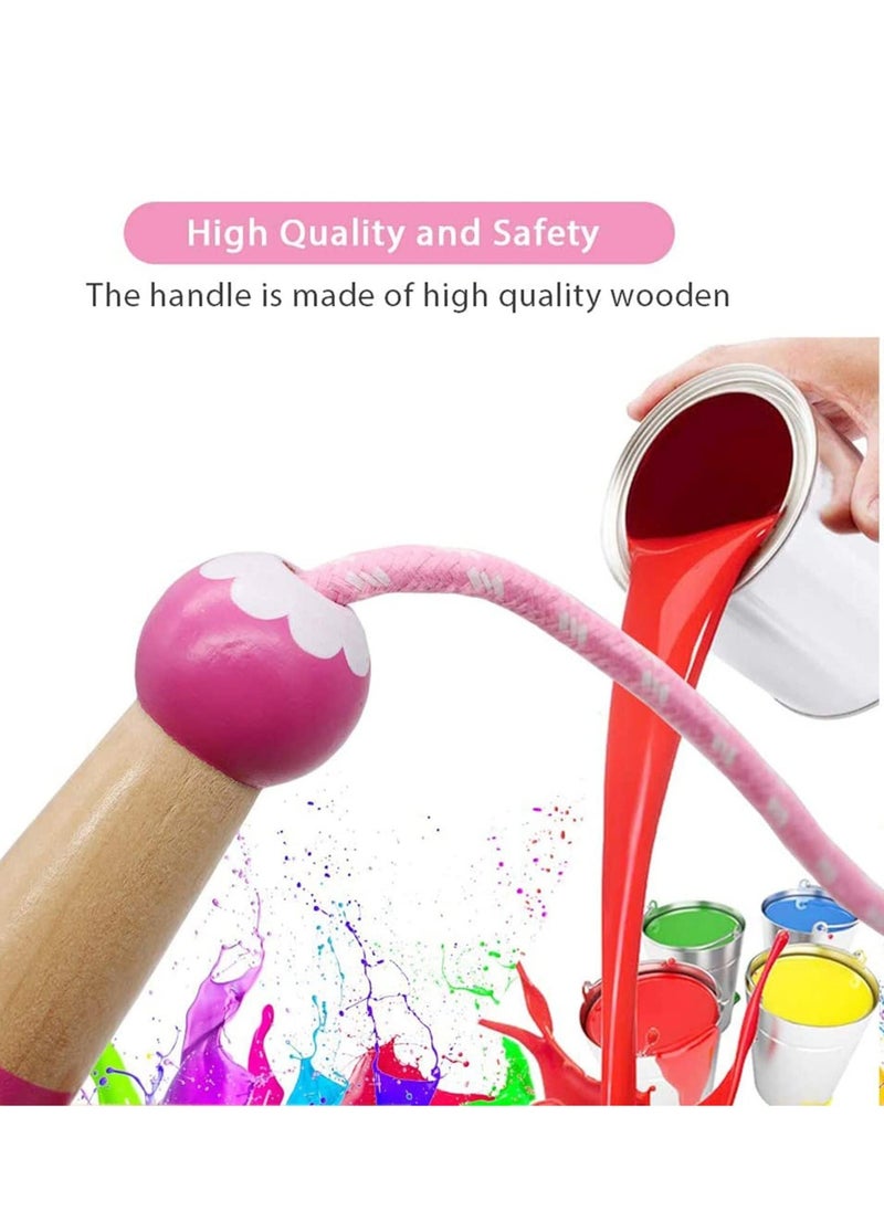 SYOSI Jump Rope Kids, 7ft Adjustable Cotton Skipping with Wooden Handle for Boys and Girls Fitness Outdoor Exercise Training/Exercise/Outdoor Activity Fun Toy/Exercise  - Image 2