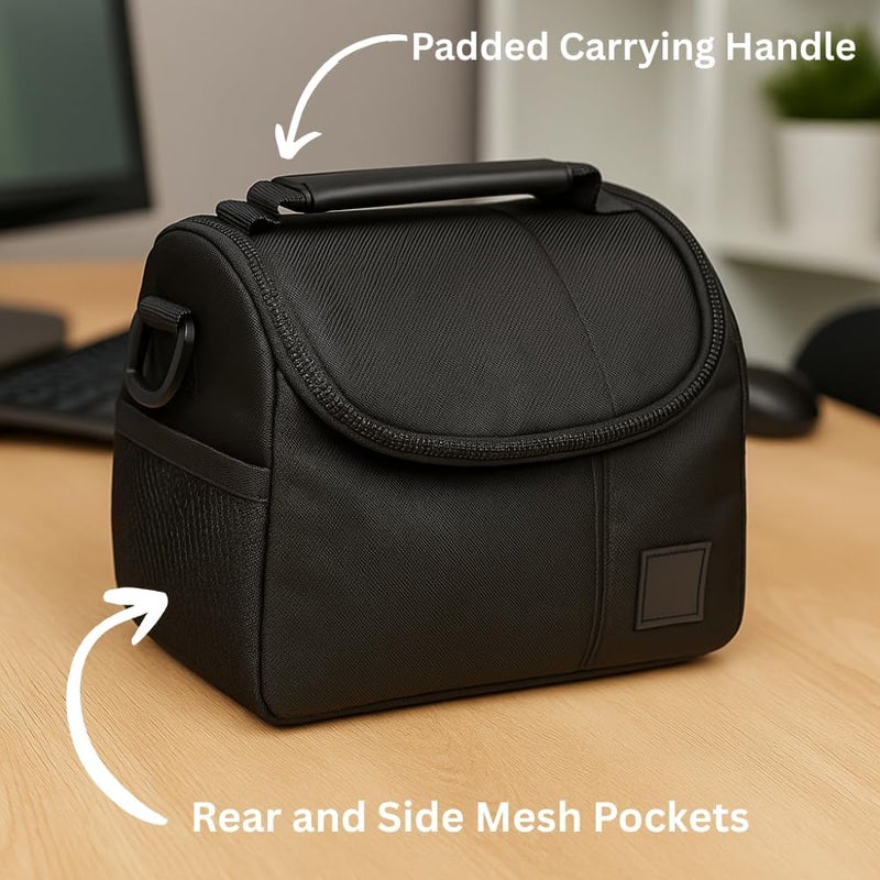 eCostConnection Medium Soft Padded Camera Bag Case for DSLR and Mirrorless Cameras â€“ Fits Nikon, Canon, Sony, Pentax, Olympus, Panasonic, Samsung & More â€“ Shockproof Protection for Lenses & Accessories - Image 3