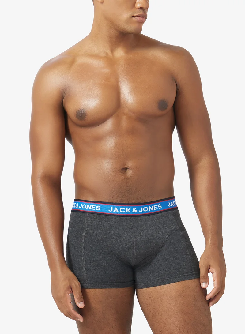 JACK & JONES  5 Pack Logo Band Trunks for Men | Best Price UAE
