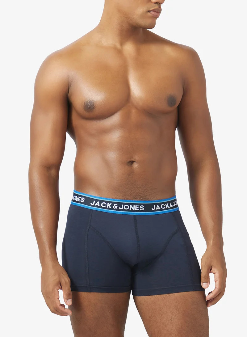 JACK & JONES  5 Pack Logo Band Trunks for Men | Best Price UAE