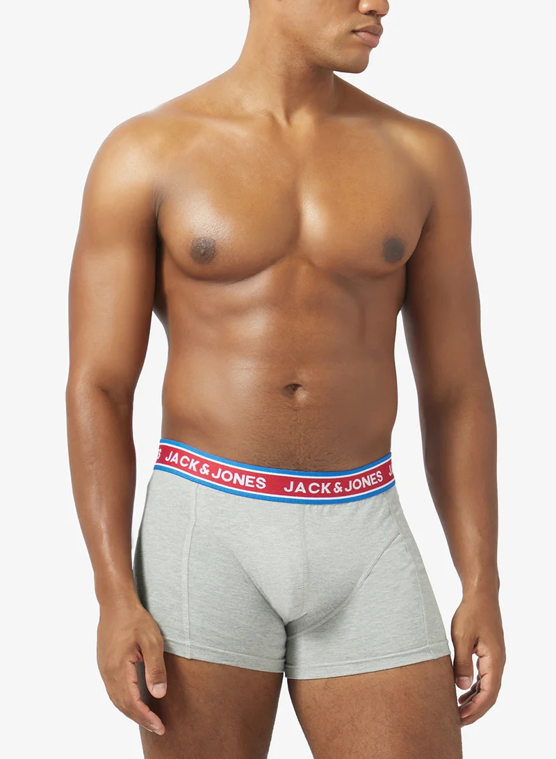 JACK & JONES  5 Pack Logo Band Trunks for Men | Best Price UAE