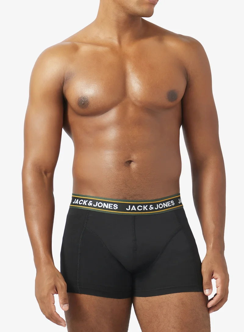JACK & JONES  5 Pack Logo Band Trunks for Men | Best Price UAE