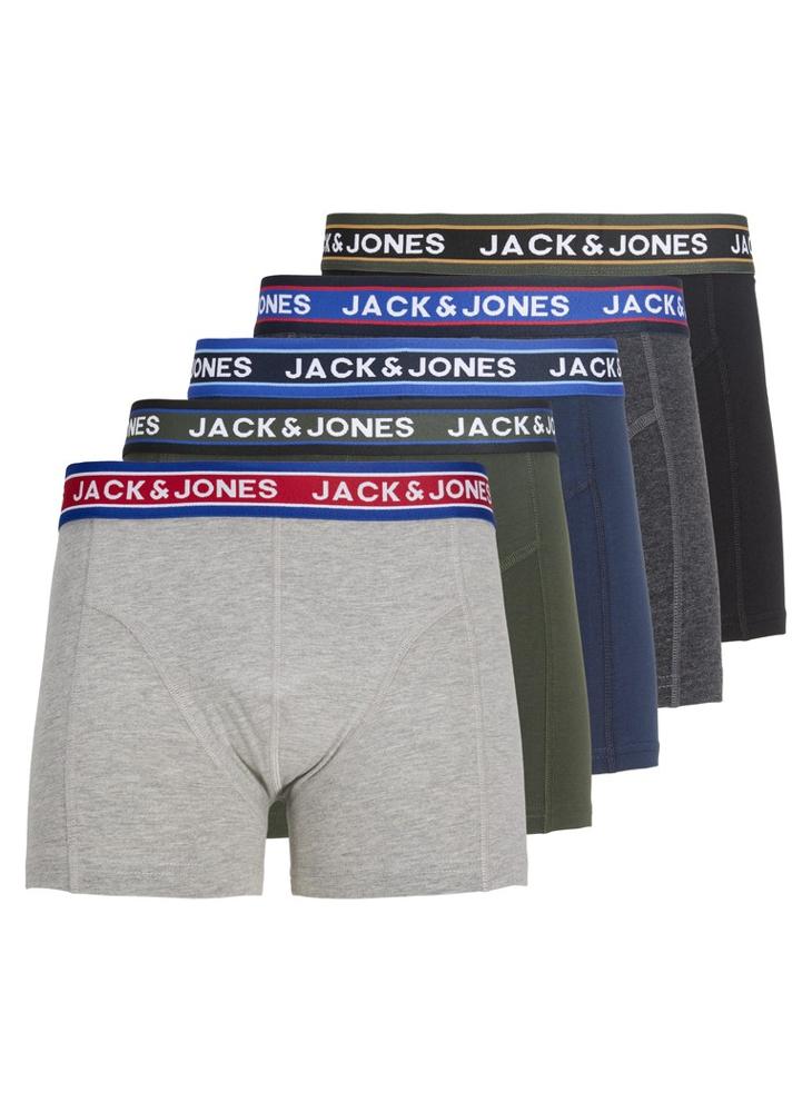JACK & JONES 5 Pack Logo Band Trunks - Image 1