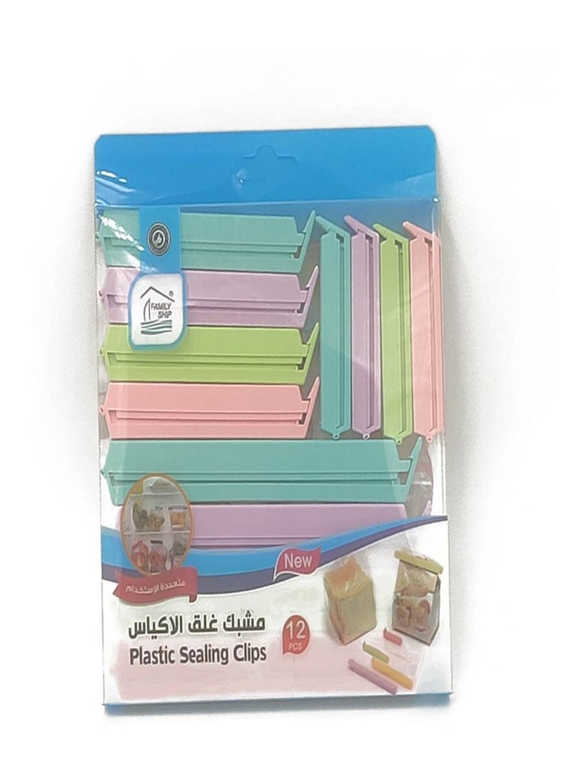 Family Ship - 12 Piece Food Sealing Clips Bag Clips Keeping Clamp Sealer - Image 1