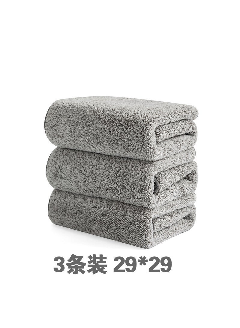 Japanese Style Bamboo Charcoal Dishwashing Cloth Household Cleaning Soft Fiber Dishwashing Towel Kitchen Supplies Thickened Water Absorbent Oil-removing Dish Cloth 3 Pack 29*29