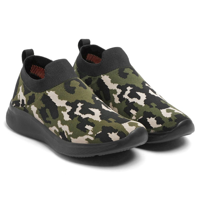 Face Olive Camo Sneakers for Men - Image 4
