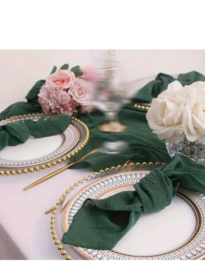 XIYU Cloth Napkins 6Pcs 42cm*42cm Solid Color Bohemian Style Napkins, Simple and Rustic Square Cloth Napkins, Suitable for Wedding, Dinner, Buffet, Birthday Party and Festival Table Decoration  - Image 2