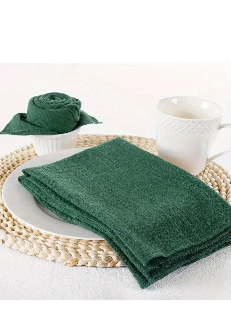 XIYU Cloth Napkins 6Pcs 42cm*42cm Solid Color Bohemian Style Napkins, Simple and Rustic Square Cloth Napkins, Suitable for Wedding, Dinner, Buffet, Birthday Party and Festival Table Decoration  - Image 4
