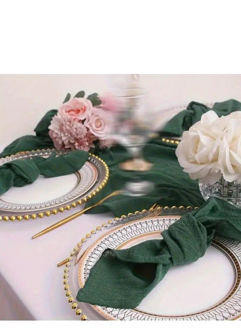 XIYU Cloth Napkins 6Pcs 42cm*42cm Solid Color Bohemian Style Napkins, Simple and Rustic Square Cloth Napkins, Suitable for Wedding, Dinner, Buffet, Birthday Party and Festival Table Decoration  - Image 5