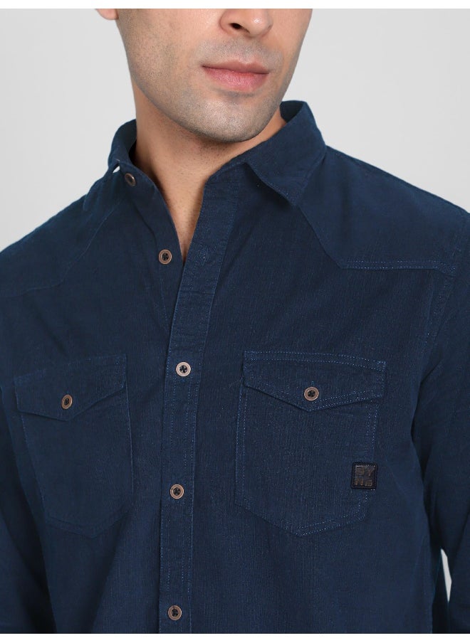 Beyoung - Dark Blue  Casual Shirt for Men - Image 1
