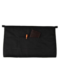 menesia Waitress Apron with 3 Pockets,Black Waist Server Aprons,Waiter Half Apron for Women,Serving Apron(Black)