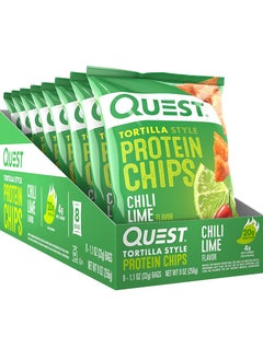 Quest Tortilla Style Protein Chips, Quest, Chili Lime, 8 Bags  - Image 1