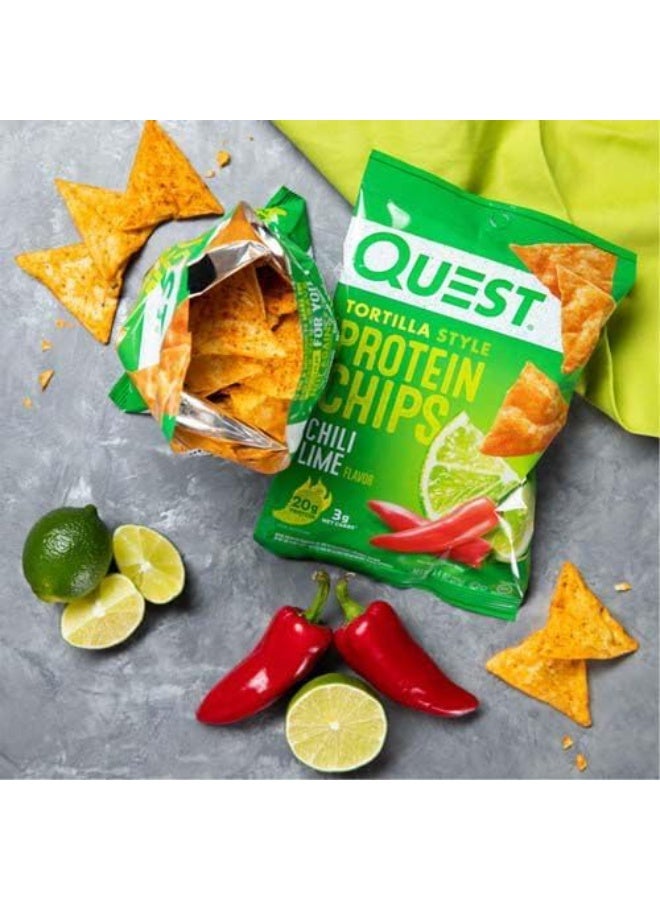كويست رقائق بروتين على طريقة التورتيلا ، كويست ، تشيلي لايم ، 8 أكياس - Image 4