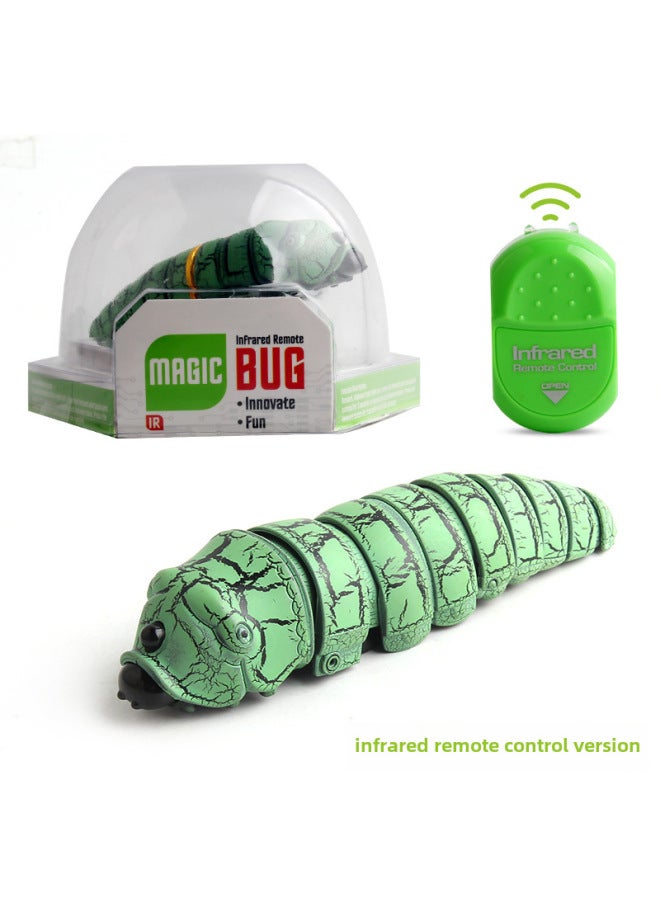 Exotic Remote Control Leisurely Insect Infrared Induction Reptile Insect Caterpillar Electric Remote Control Toy-Color:9910A Green 88 Grams  - Image 1
