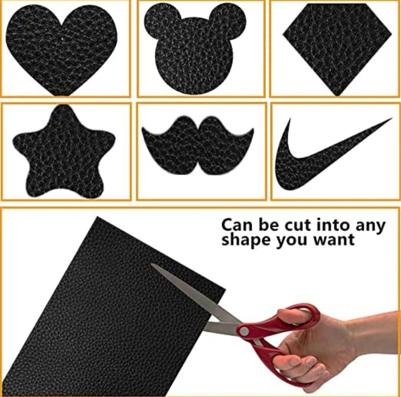 WISDOM 8 x 11 in Self-Adhesive Leather Repair Patch Kit for Couches, Sofa, Furniture, Car Seat, Jacket, Kitchen Cabinets, No Heat Required - Image 5