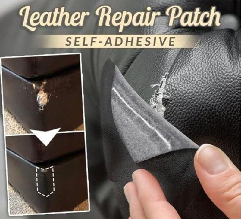 WISDOM 8 x 11 in Self-Adhesive Leather Repair Patch Kit for Couches, Sofa, Furniture, Car Seat, Jacket, Kitchen Cabinets, No Heat Required - Image 2