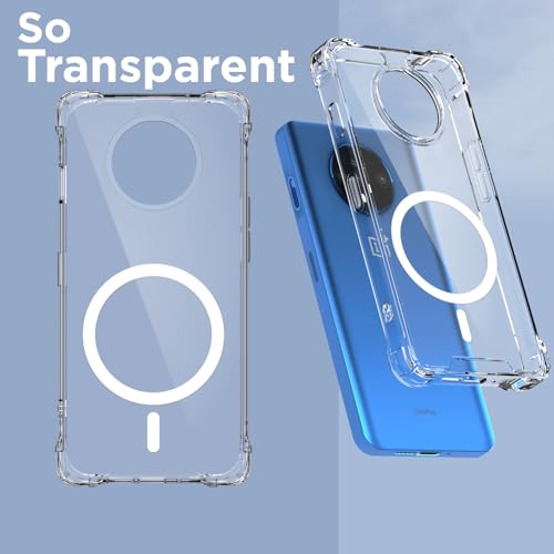 Pikkme Back Cover for OnePlus 7T Mag-Safe Shockproof PC + TPU Protective Case Magnetic Support Bumper Case (Transparent Mag-Safe) - Image 2
