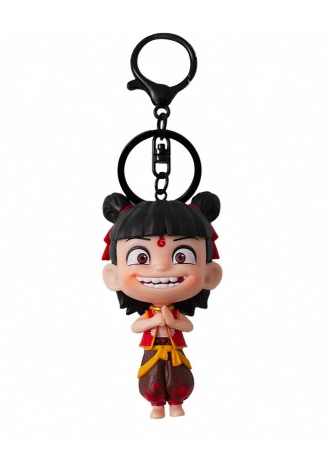 Ne Zha Cute Keychain Collectable Keyring ，Animation Movie Nezha 2，8cm