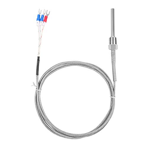 Jaybva Waterproof RTD PT100 Temperature Sensor -  Stainless Steel 3 Wire Thermistor Probe for PID Temperature - Image 2