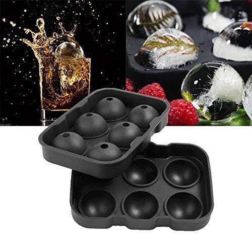 CLEGERZ Silicone Ice Cube Trays Round Ice Ball Maker Ice Ball Molds Make 4 Large Ice Spheres Perfect for Whiskey Cocktail Bar Party Home Ice tray06 - Image 2