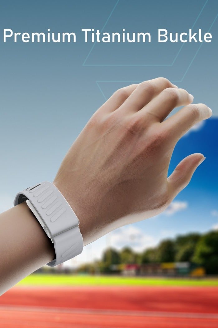 Moxedo Comfort Durable Whoop 5.0 Band Soft-Touch Silicone Replacement Wrist Strap–Flexible, Waterproof Watch Band for Men & Women, Lightweight, Skin-Friendly with U-Shaped Connector - Grey - Image 3