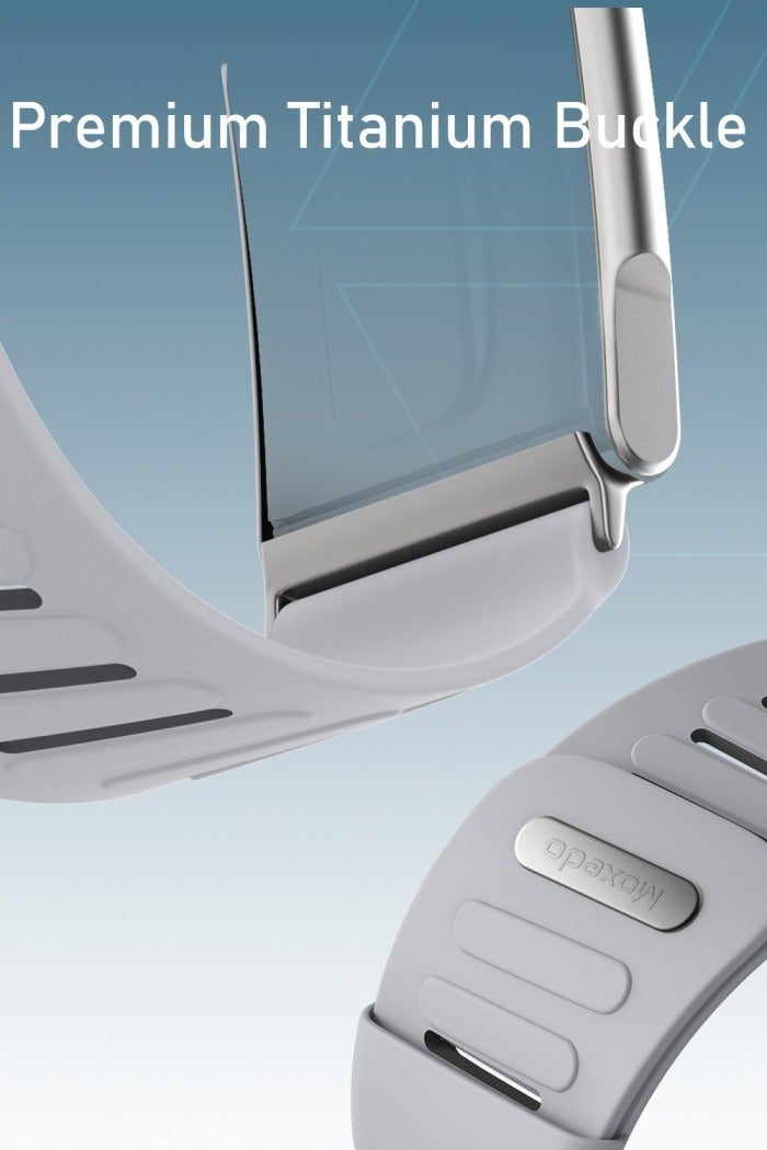 Moxedo Comfort Durable Whoop 5.0 Band Soft-Touch Silicone Replacement Wrist Strap–Flexible, Waterproof Watch Band for Men & Women, Lightweight, Skin-Friendly with U-Shaped Connector - Grey - Image 4