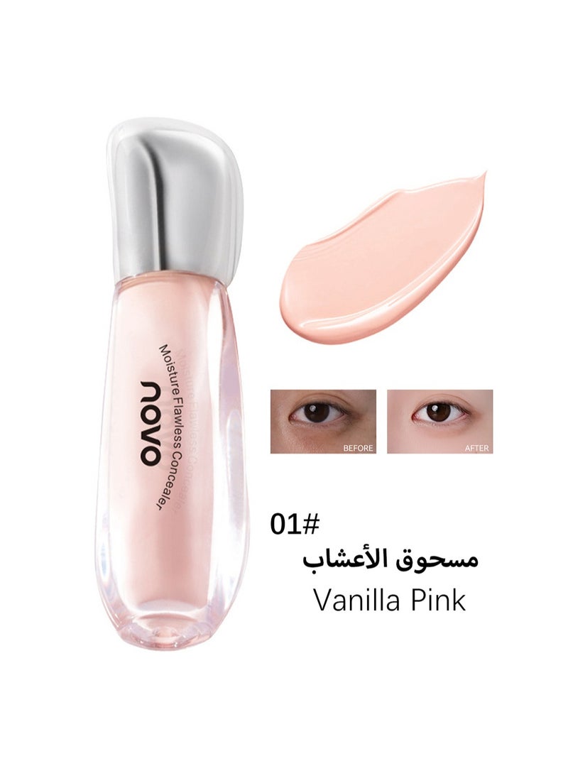 Novo Moisture Flawless Concealer, Liquid Full Coverage Brightening Under Eye Concealer, Lightweight Long Lasting Hydrating Highlighter for Women, Create a Clean Looking  - Image 1