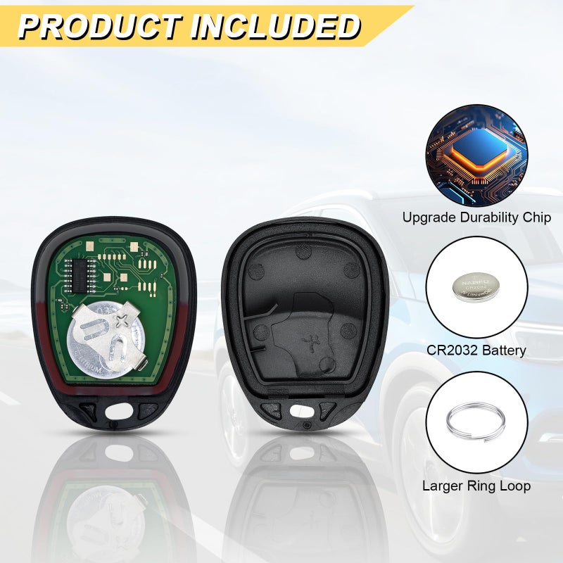 Vurkcy Key Fob Replacement for 2002-2009 Chevy Trailblazer & GMC Envoy/ 03-07 Isuzu Ascender/ 04-07 Buick Rainier/ 02-04 Oldsmobile Bravada Car Keyless Entry Remote Control, MYT3X6898B, 3 Btn - Image 5