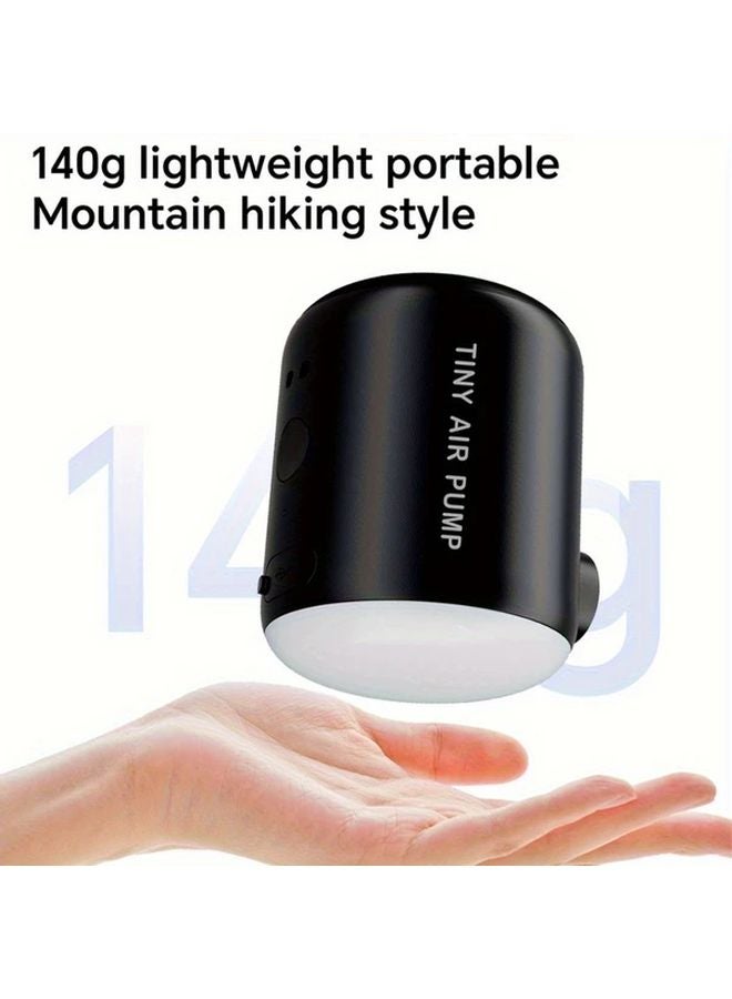 Black Rechargeable Air Pump for Inflatable Beds Automatic Shut Off Adjustable Pressure USB Powered - Image 3