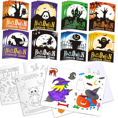 Max Fun 24 Pack Halloween Coloring Books for Kids Ages 24 48 812 Bulk Mini Coloring Books for Boys Girls Halloween Trick or Treat Goodie Bag Fillers Gifts Fun Activity Party Favor Supplies - Image 1