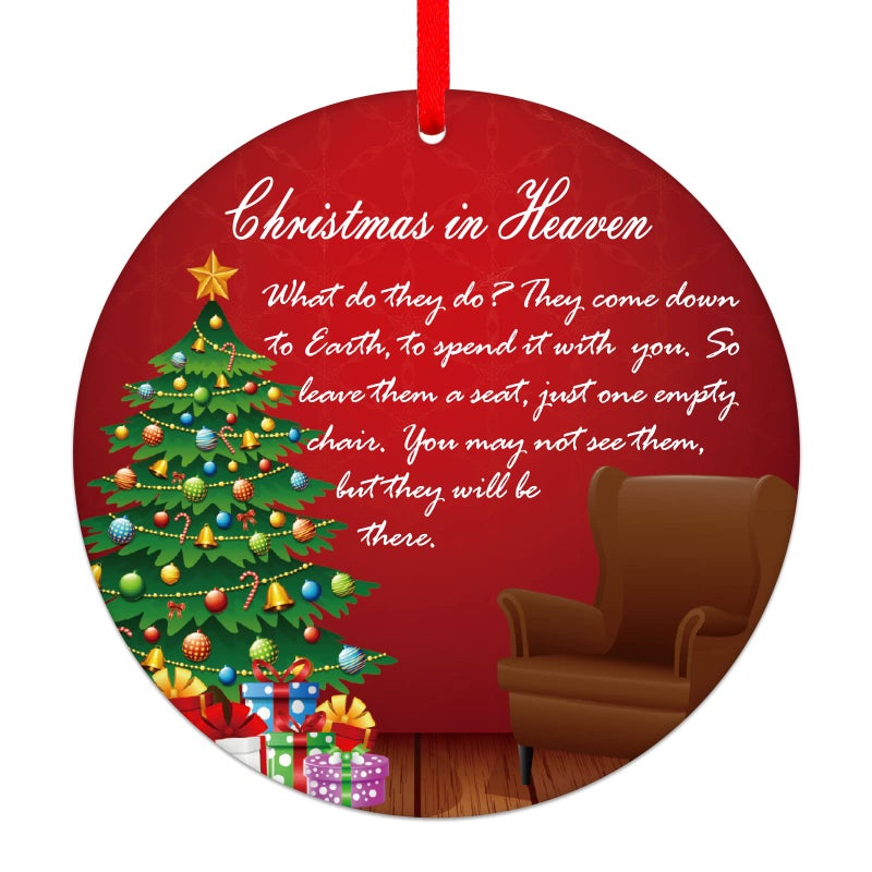 FaCraft FaCraft Christmas Ornaments Keepsake DoubleSided Christmas in Heaven 