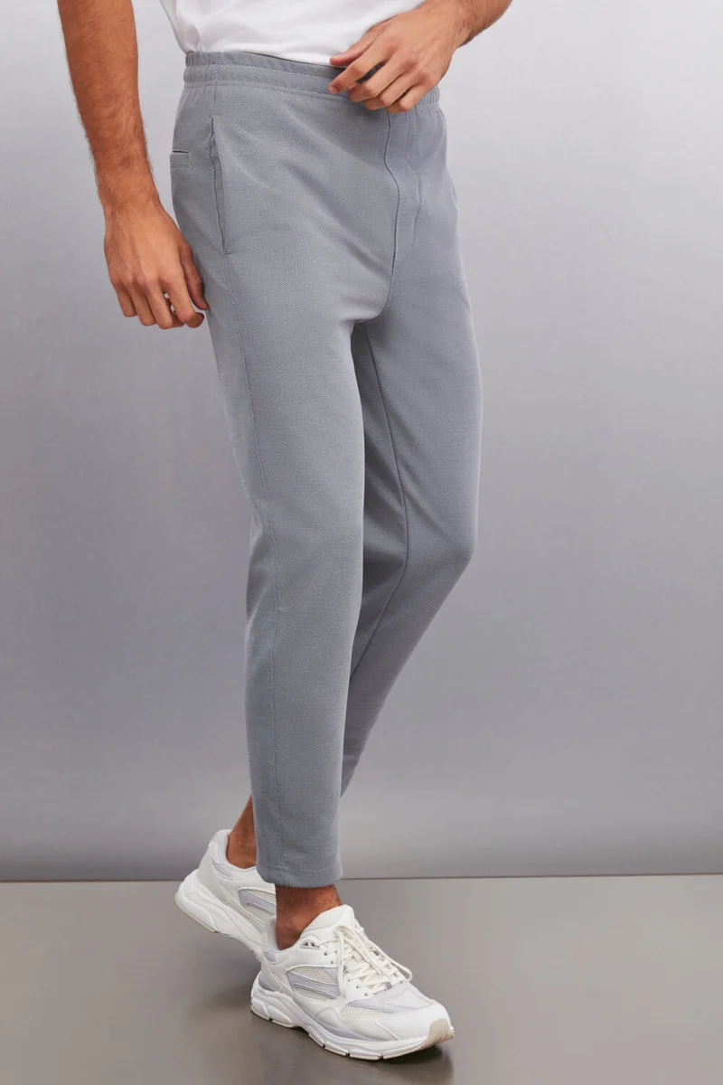 GRIMELANGE Huxley Men's Regular Fit Pocketed Gray Trousers