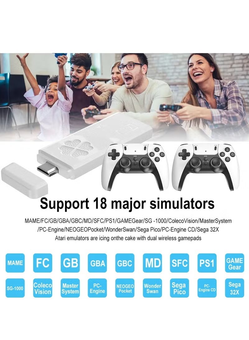 ELTRAZONE HD Retro Game Stick with 64GB Memory Card, 30000+ Built-In Classic Games, 4K TV Gaming Console, 2.4G Wireless Dual Controllers, Plug & Play Retro Video Game System, Family Entertainment Console - Image 2