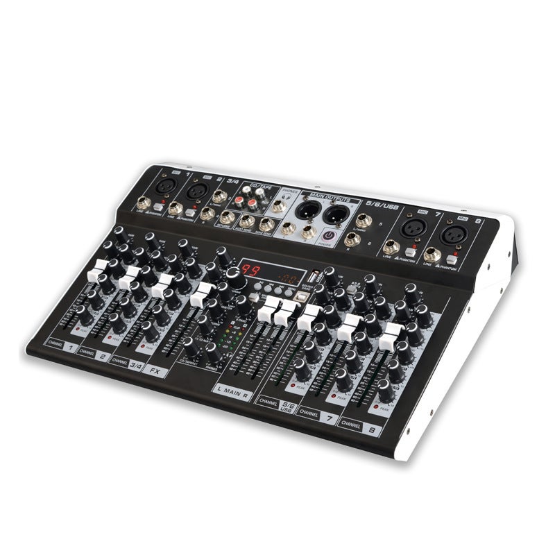 Professional 4/6/8 Small Mixer Stage Performance Wedding Conference Home With U Disk Bluetooth Playback - Image 1