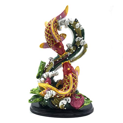 FUNSXBUG Chinese Feng Shui Fish Statue Feng Shui Decor Home Office Decoration Tabletop Decor Ornaments Good Lucky Gifts - Image 1