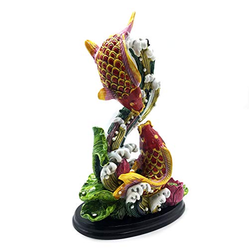 FUNSXBUG Chinese Feng Shui Fish Statue Feng Shui Decor Home Office Decoration Tabletop Decor Ornaments Good Lucky Gifts - Image 2
