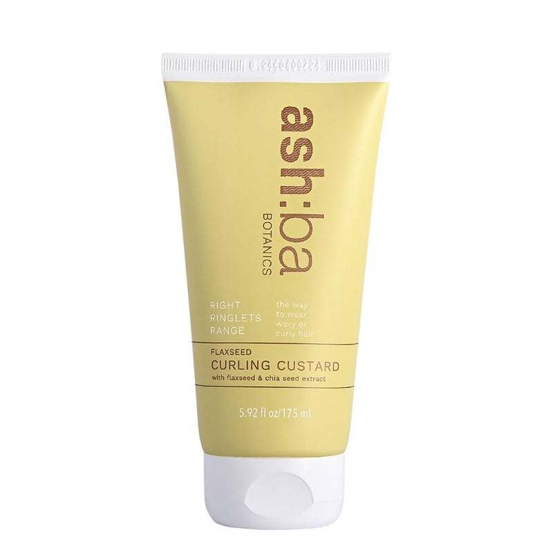 Ashba Botanics كاسترد تجعيد بذور الكتان من أشبا بوتانيكس للشعر المموج والمجعد والمجعد بزيت الأركان وزيت الأفوكادو وزبدة الشيا يوفر الترطيب يتحكم في التجاعيد ثبات قوي خالي من الفثالات والبارابين 175 مل - Image 1