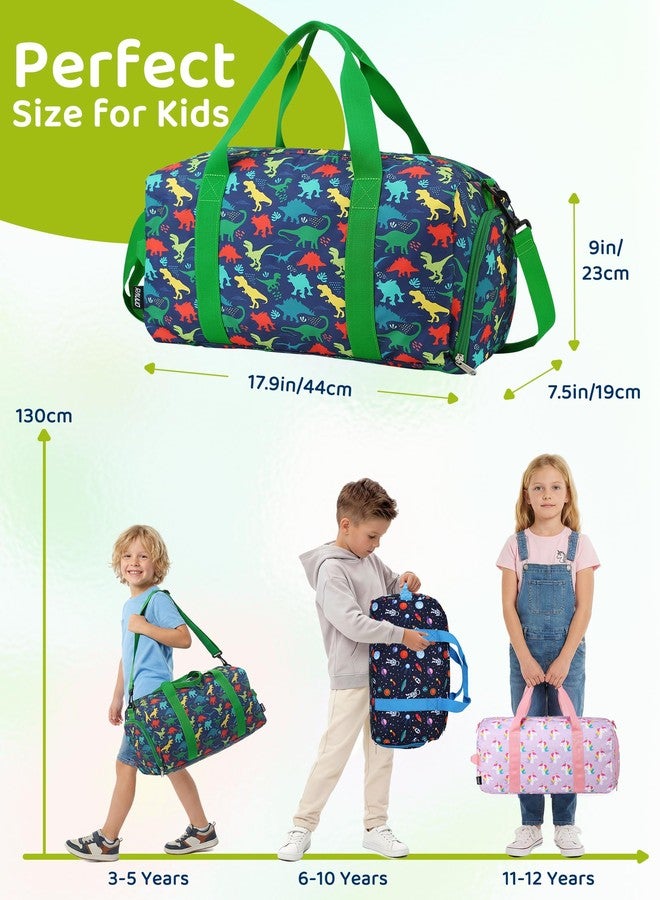 RAVUO Water Resistant Kids Duffel Bag - Overnight Sports Weekender Gym Carry-On Tote Travel Shoulder Bag for Boys with Shoe Compartment and Wet Pocket - Image 2