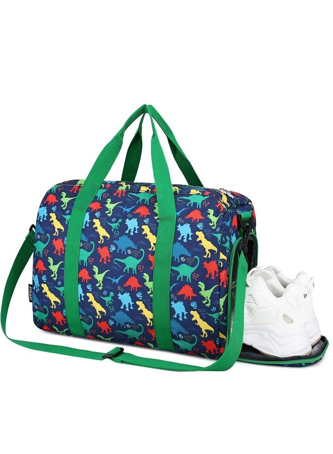RAVUO Water Resistant Kids Duffel Bag - Overnight Sports Weekender Gym Carry-On Tote Travel Shoulder Bag for Boys with Shoe Compartment and Wet Pocket - Image 1