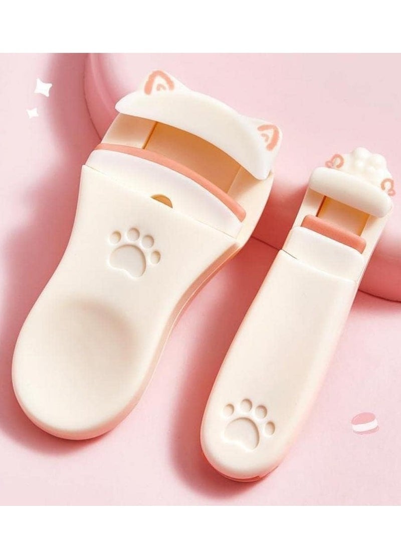 2Pcs Travel Eyelash Curler, Mini Eyelash Curlers Portable Lash Curlers Plastic Eyelash Curlers with Silicone Replacement Pads Wide Angle Partial Precision Eyelash Curler for Travel Makeup - Image 1