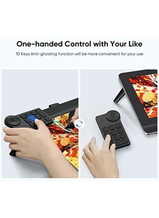 XP-PEN AC19 Wireless Shortcut Remote | 6 Custom Keys, Dial Control, Ergonomic Design, Compatible with Drawing Tablets and Displays for Digital Artists  - Image 5